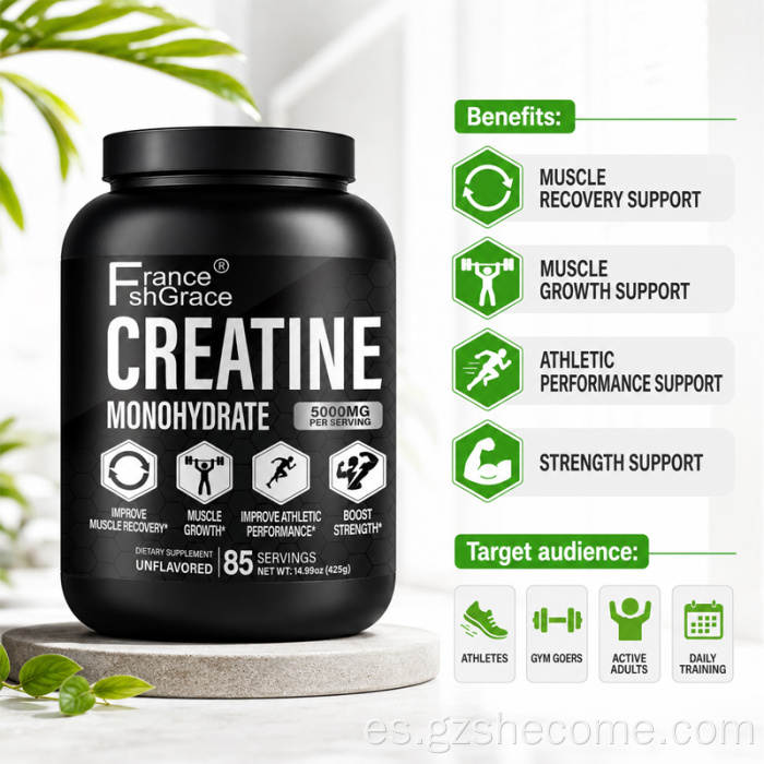 Shecome Creatina Monohidrato Polvo 425g Recuperación Muscular